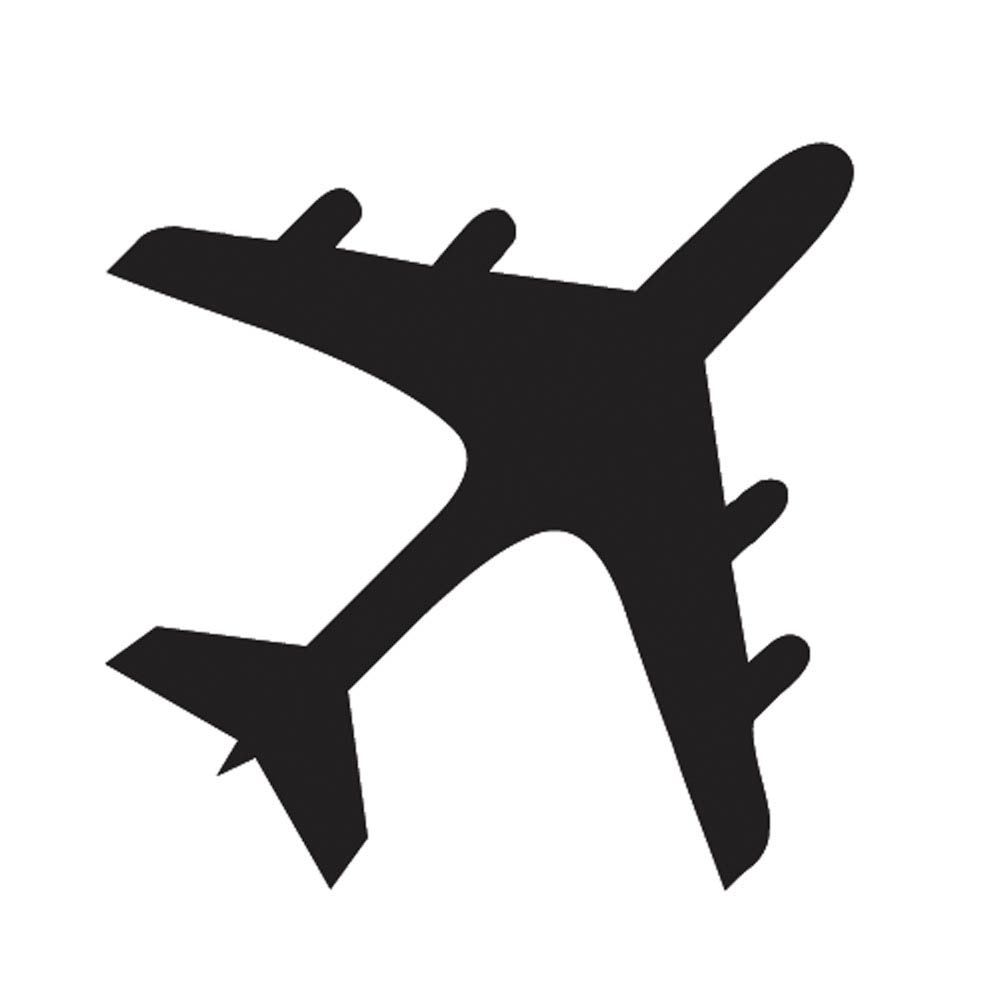 1000x1000 Old School Airplane Silhouette, Airplane