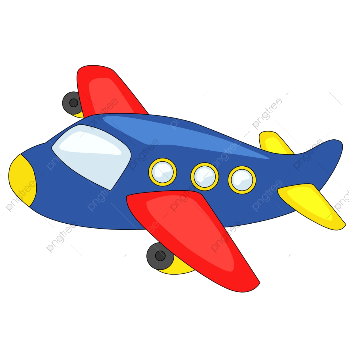 1200x1200 Airplane Aeroplane Clipart Vector Cartoon Plane Transparent Png