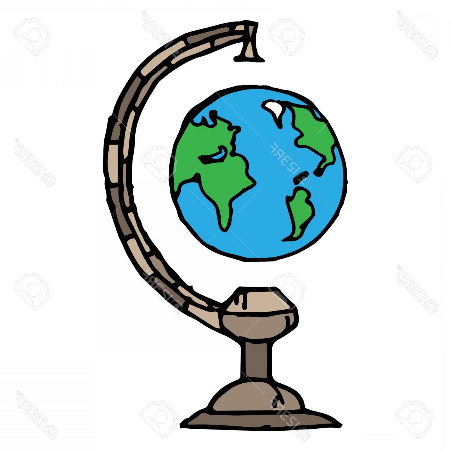 1560x1560 Photostock Vector Globe Icon Vector Of A School Globe Hand Drawn