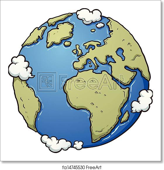 561x581 Free Art Print Of Planet Earth Cartoon Planet Earth Vector Clip