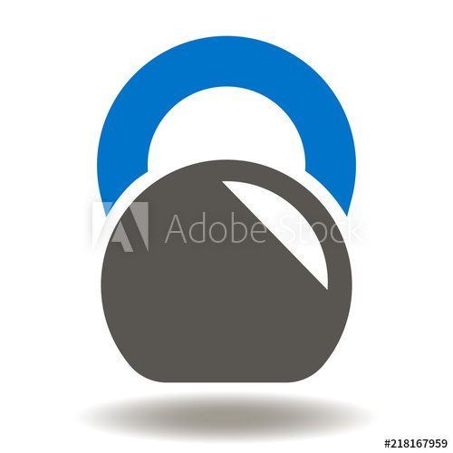 500x500 Kettlebell Icon Vector Weight Sport Tool Fitness Gym Illustration
