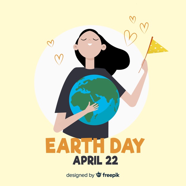 626x626 Girl Holding Planet Mother Earth Day Background Vector Free Download