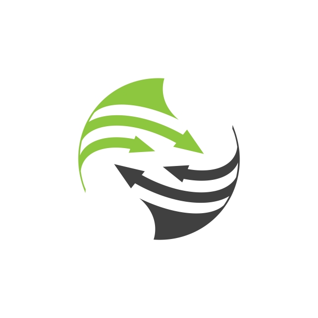 640x640 Rounded Arrow Planet Logo Orbit Vector And Satellite Logo Template