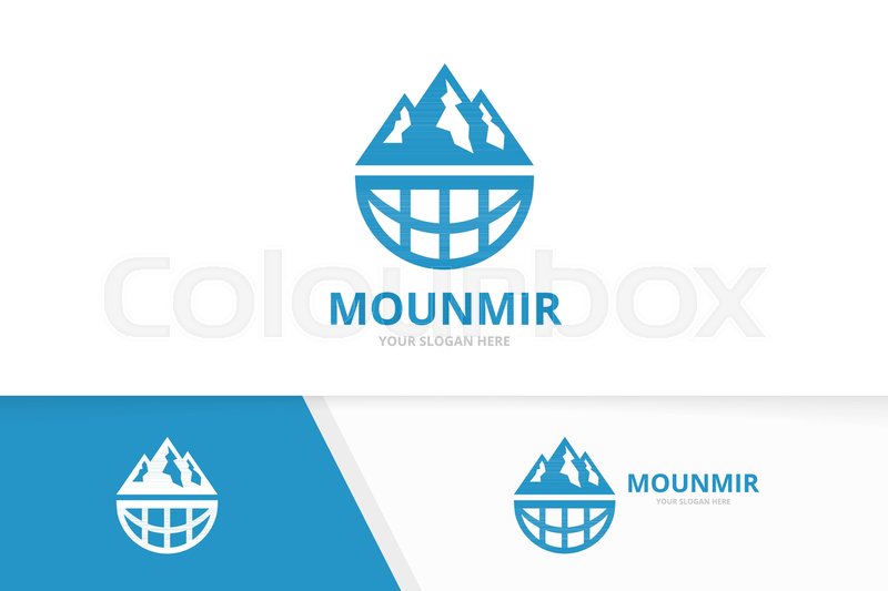 800x533 Vector Mountain And Planet Logo Stock Vector Colourbox
