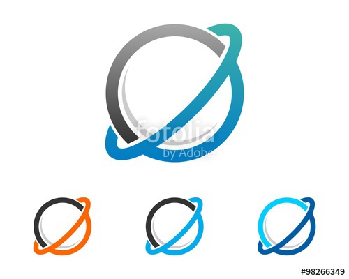 500x400 Blue Orbit Planet Logo Template Stock Image And Royalty Free