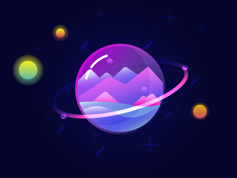 800x600 Glass Planet Vector Illustration