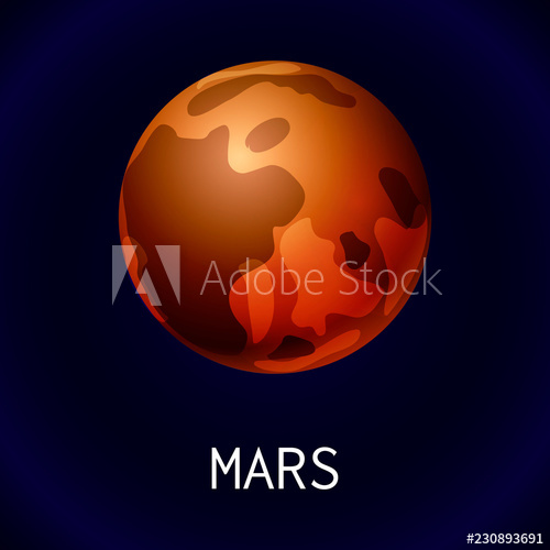 500x500 Mars Planet Icon Cartoon Of Mars Planet Vector Icon For Web