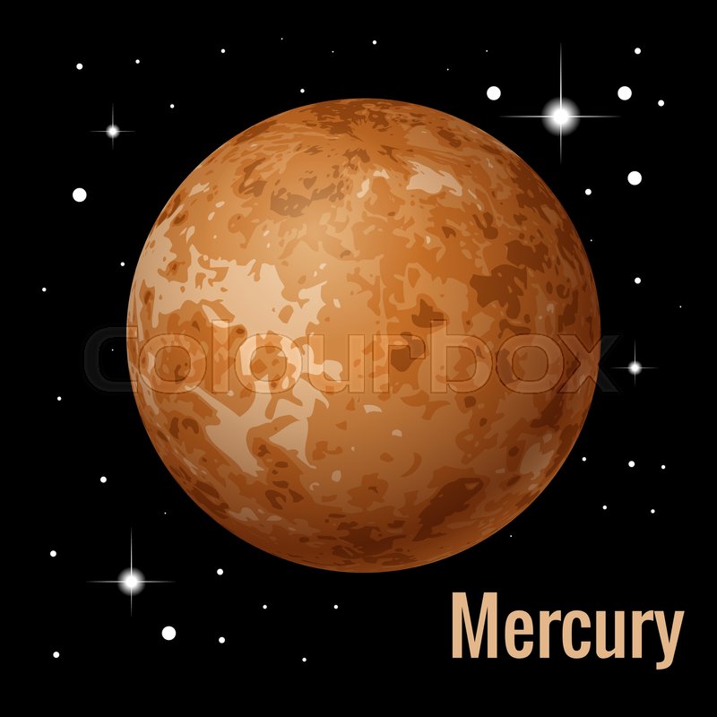 800x800 Mercury Planet Vector Illustration Stock Vector Colourbox