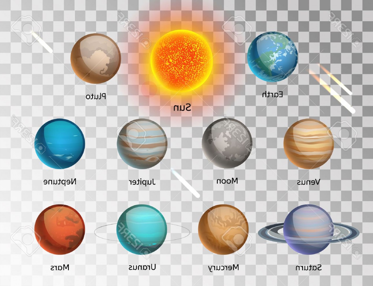 1560x1197 Photostock Vector Planets Colorful Vector Set On White Background