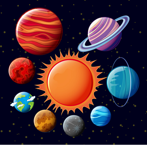 500x494 Solar System Planets Vector Material Free Download