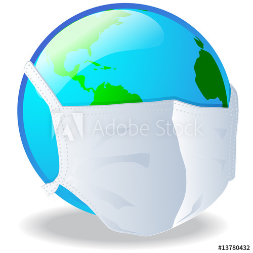 500x500 Planeta Tierra Con Tapabocas