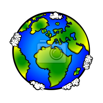 400x400 Vector Planeta Tierra Icono Fotomural Fotomurales Alrededor