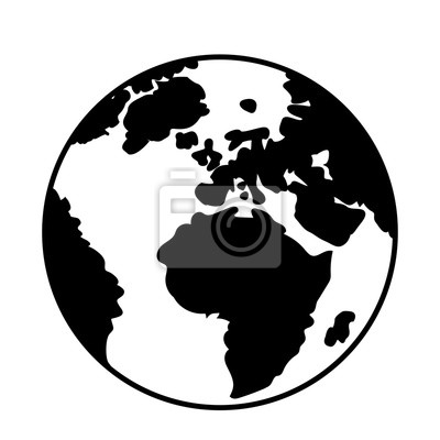 400x400 Vector Planeta Tierra Icono Fotomural Fotomurales Alrededor