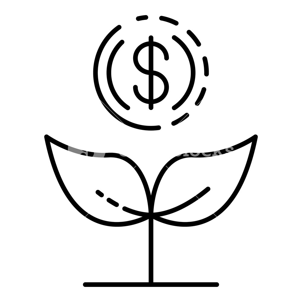 1000x1000 Increase Money Plant Icon Outline Increase Money Plant Vector