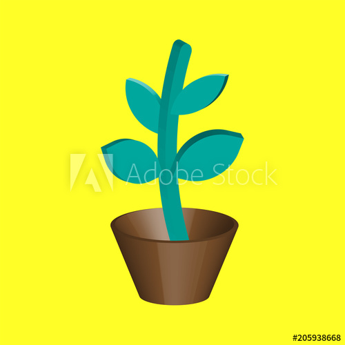 500x500 Plant Icon Vector Sign And Symbol Isolated On White Background