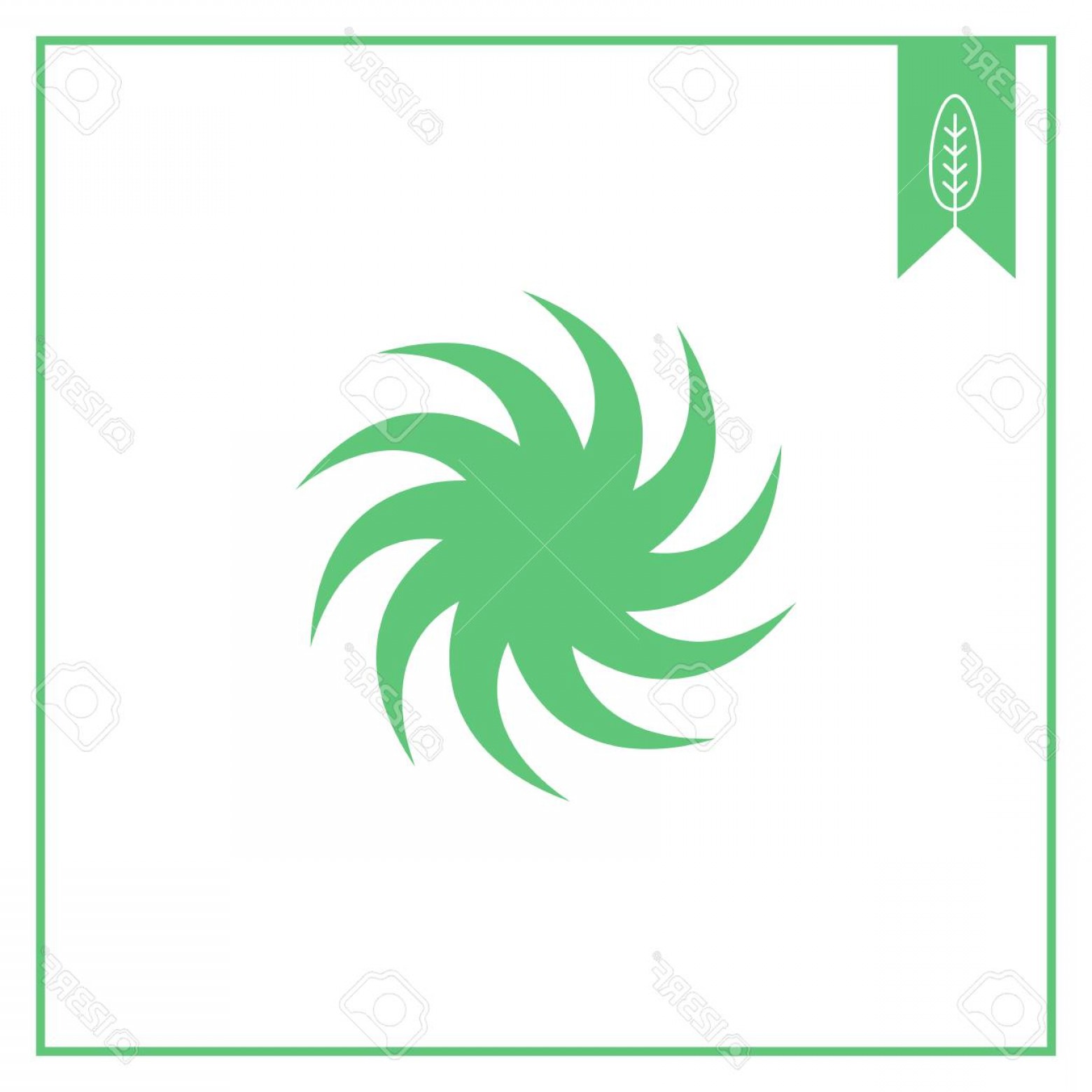 1560x1560 Swirl Plant Icon Vector Catchsplace