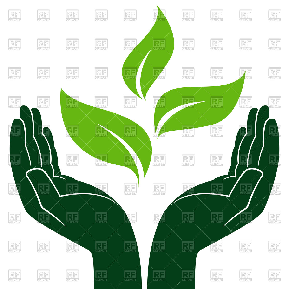 Символ экологически руки