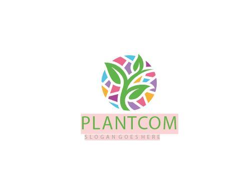 493x387 Colorful Plant Logo Vector Free Download