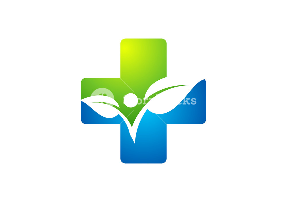 1000x705 Medicine Health Icon Logo, Cross Plant Logo, Plus Nature Symbol