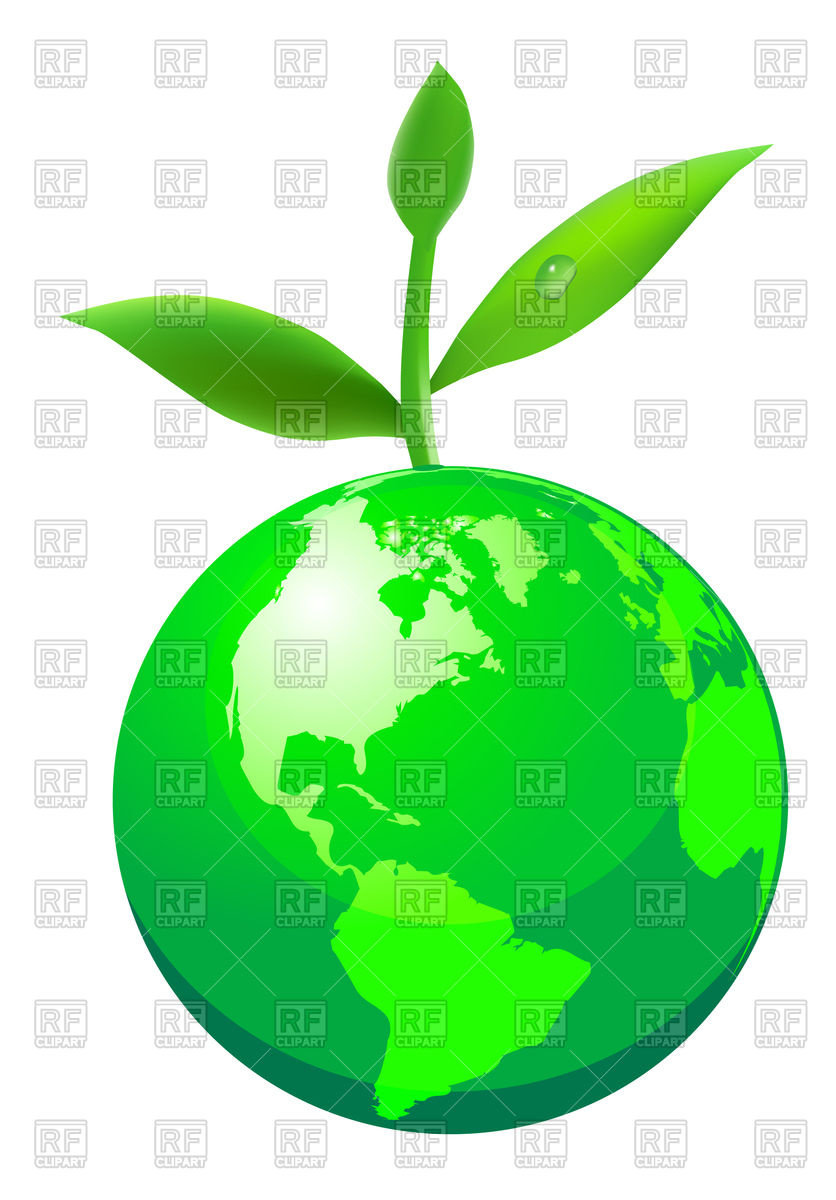 836x1200 Green Globe With Plant Vector Image Of Plants And Animals