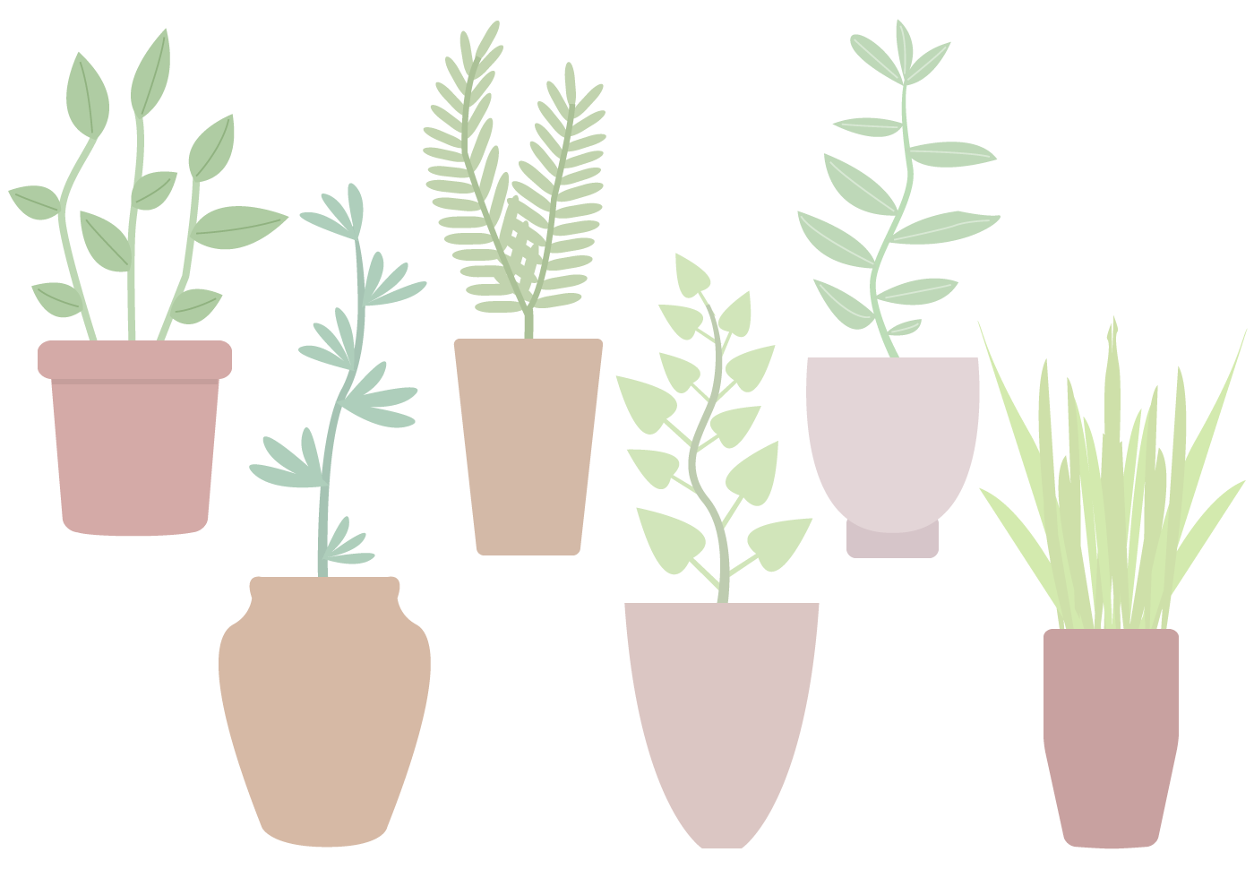 Potted Plant Free Vector Art 1400x980 Potted Plant Free Vector Art