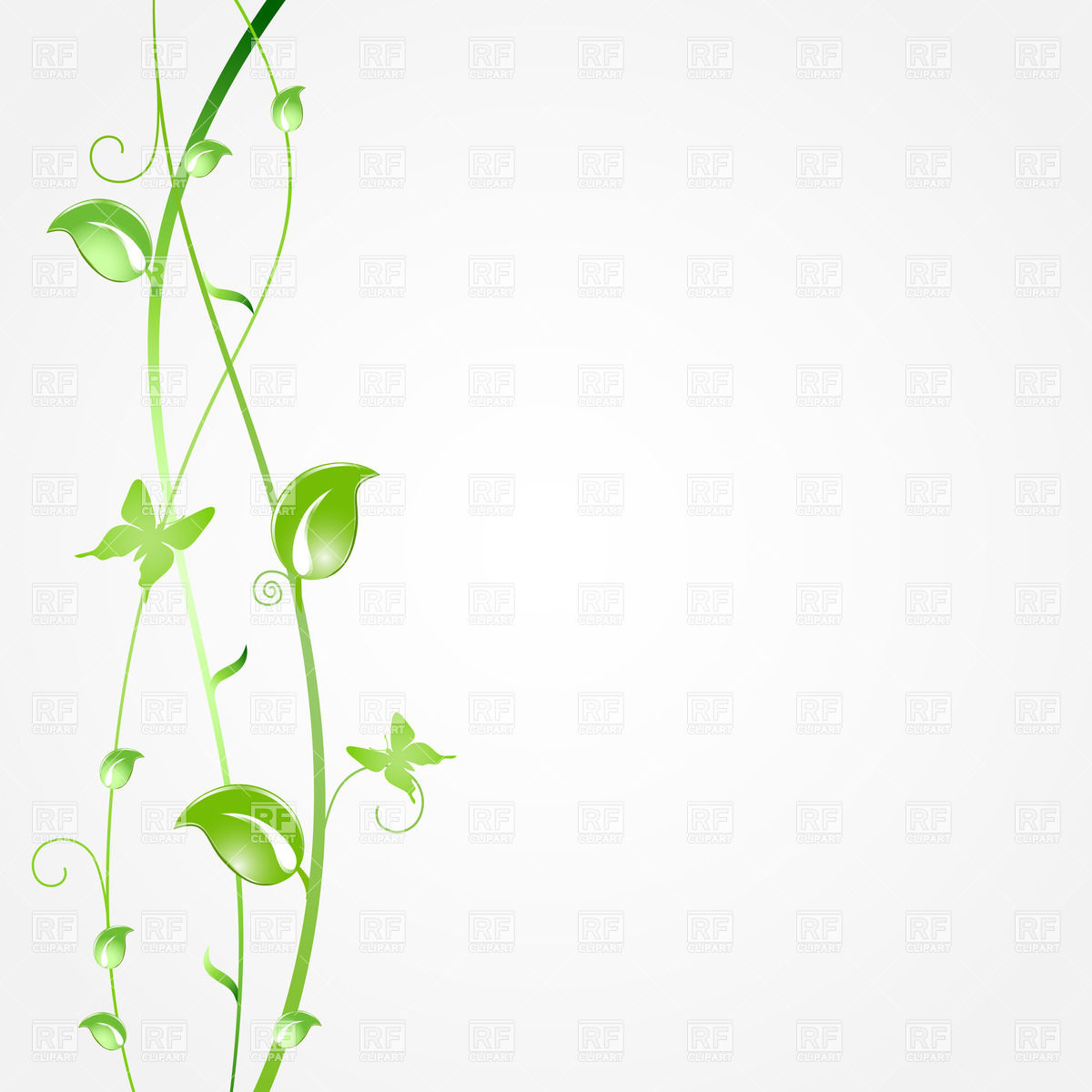 Wavy Plant With Leaves Vector Image Of Plants And Animals 1200x1200 Wavy Plant With Leaves Vector Image Of Plants And Animals