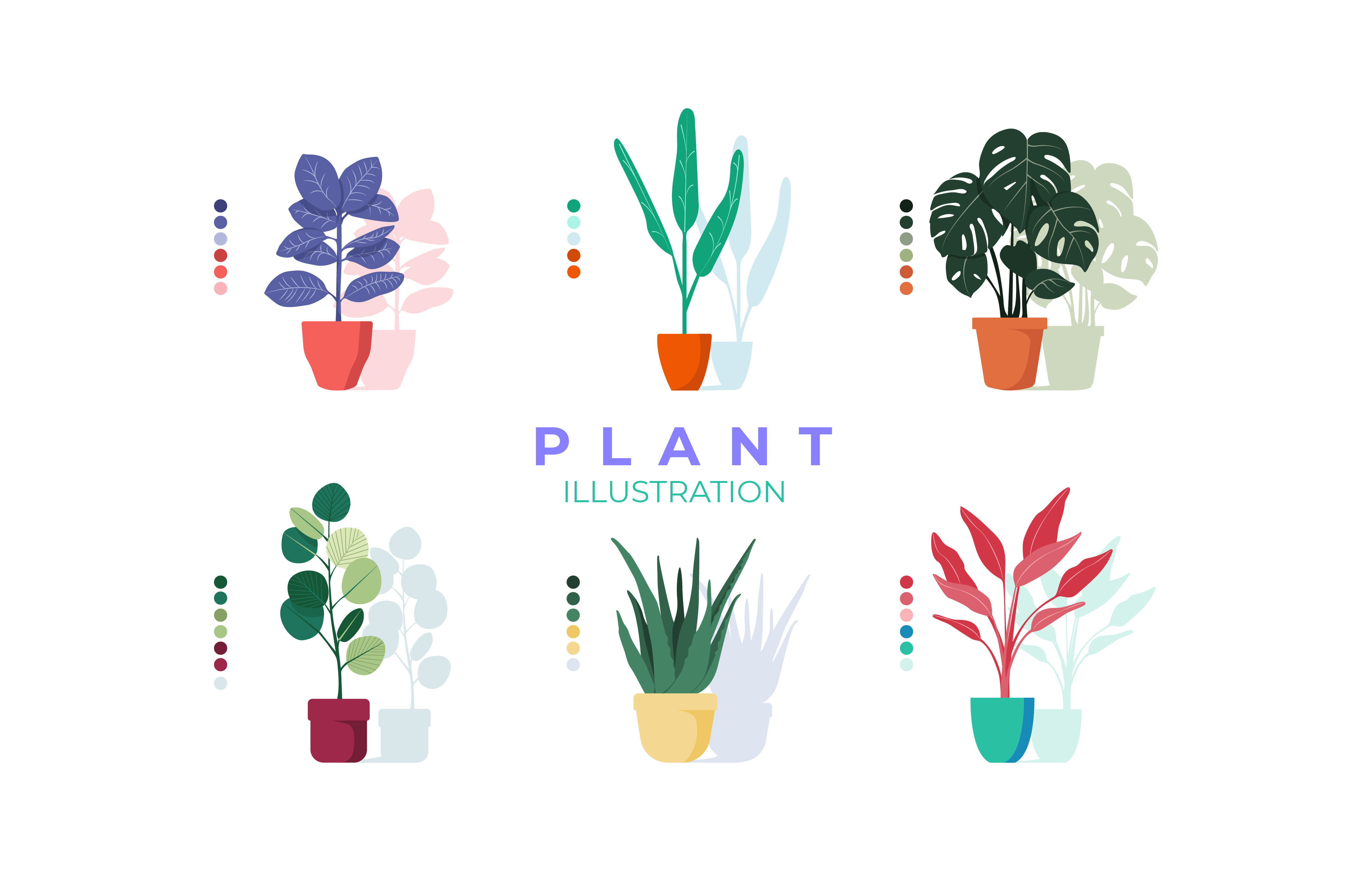 Colorful Plant Illustration 4267x2709 Colorful Plant Illustration