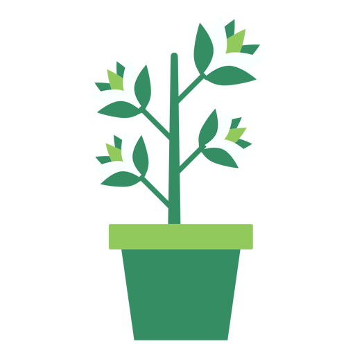 512x512 Green Flowerpot With Plant Clipart