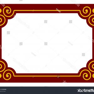 300x300 Red Border Frame Deco Plaque Vector Createmepink