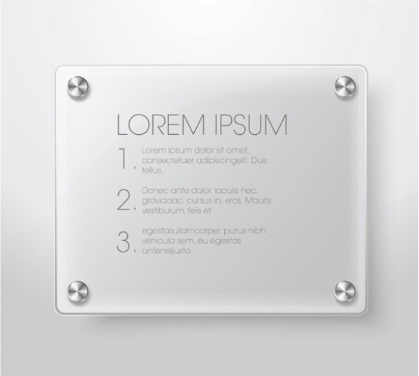 600x538 Transparent Glass Plaque Vector Background