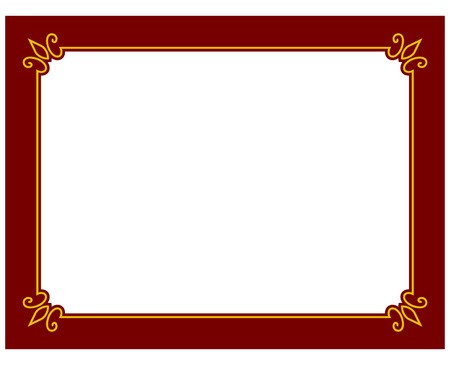 450x365 Border Frame Deco Plaque Vector Art Simple Line Corner Royalty