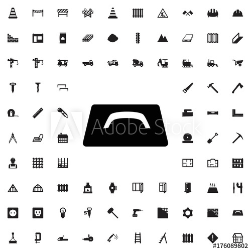 Plastering Trowel Icon Set Of Filled Construction Icons 500x500 Plastering Trowel Icon Set Of Filled Construction Icons