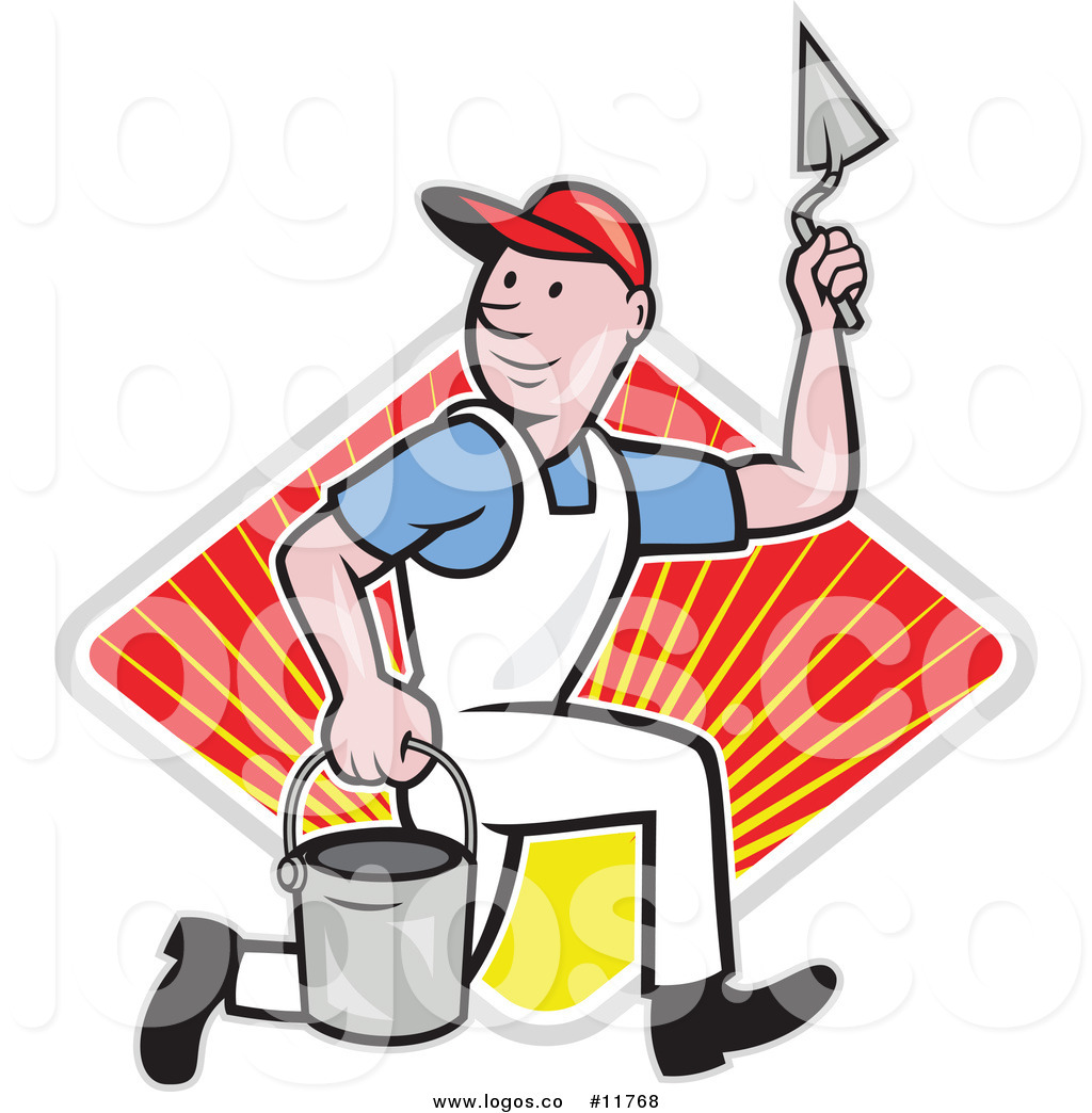 Royalty Free Vector Of A Logo Of A Running Plasterer Construction 1024x1044 Royalty Free Vector Of A Logo Of A Running Plasterer Construction