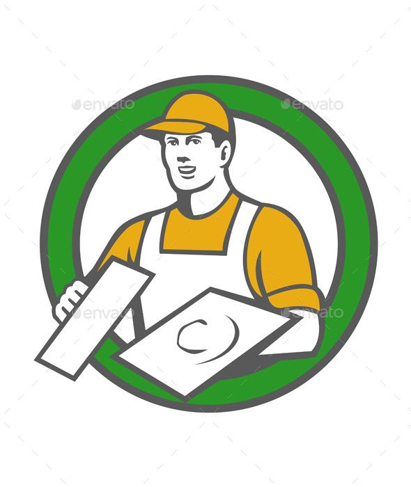 Illustration Of A Plasterer Masonry Tradesman Construction Worker 590x700 Illustration Of A Plasterer Masonry Tradesman Construction Worker