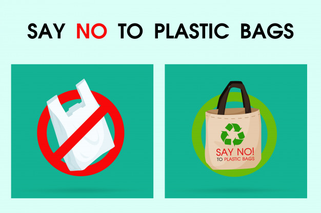 626x417 Ideas To Reduce Pollution Say No To Plastic Bag Vector Premium