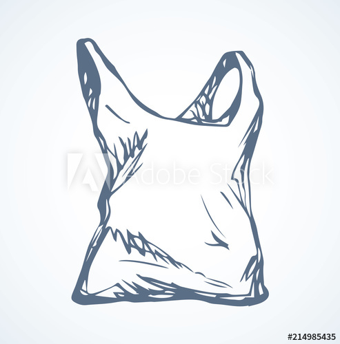 493x500 Plastic Bag Vector Drawing