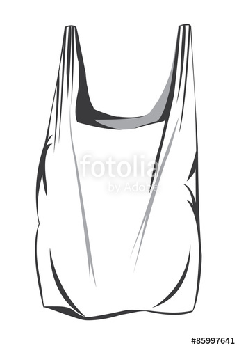 344x500 Vector Drawing Of A Plastic Bag Stock Image And Royalty Free