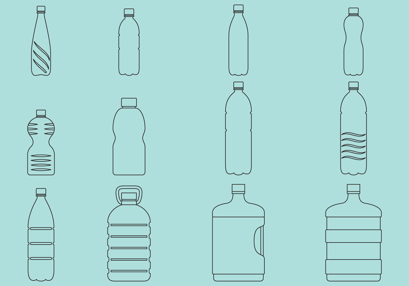 1400x980 Plastic Bottle Free Vector Art