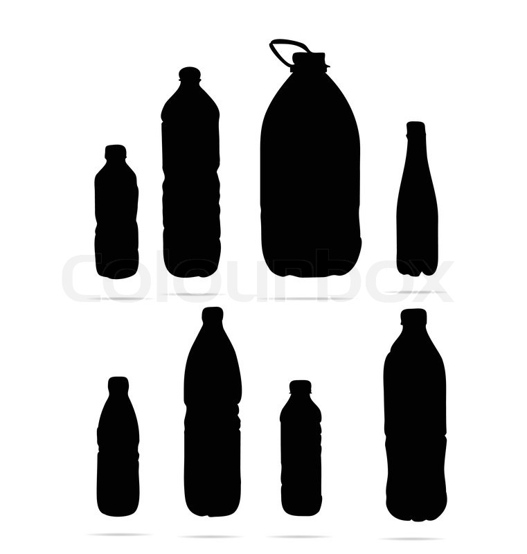 761x800 Plastic Bottles Symbols Set Black Stock Vector Colourbox