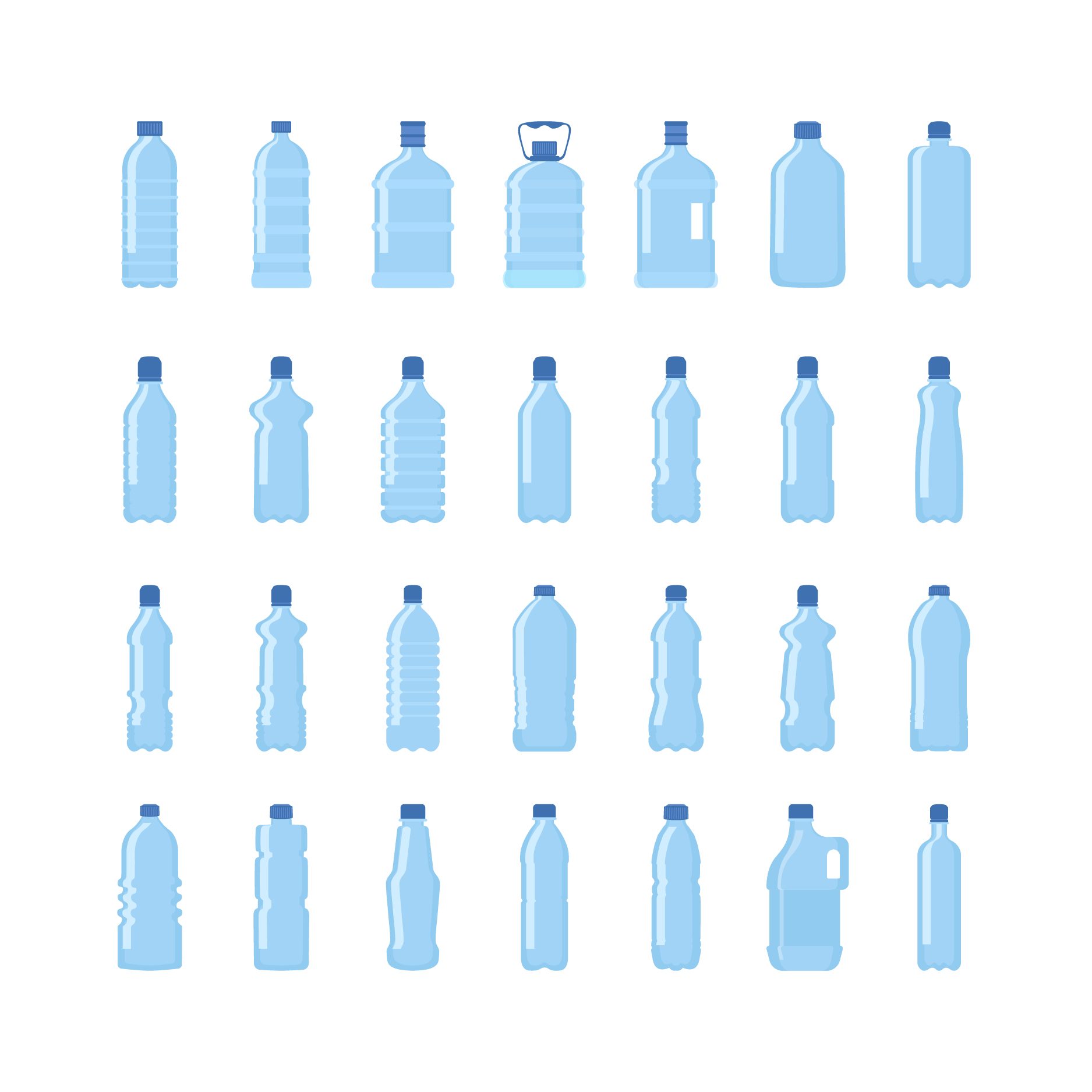 1875x1875 Reusable Water Bottle Vector Icons Frebers