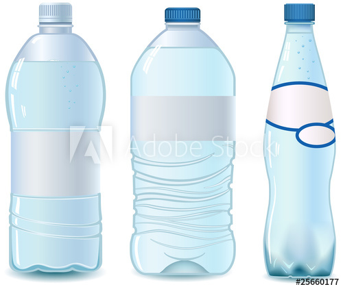 500x422 Three Empty Plastic Bottle Vector No Transparency