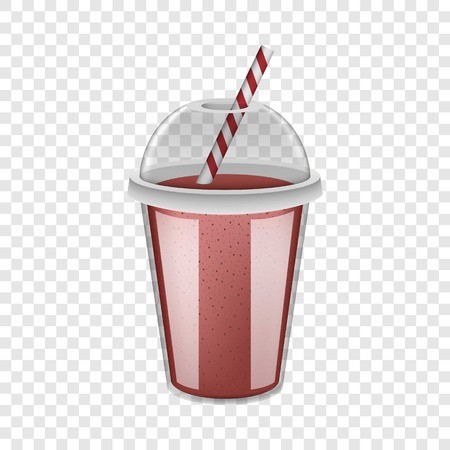 450x450 Plastic Cup Red Smoothie Mockup Realistic Illustration Of Plastic