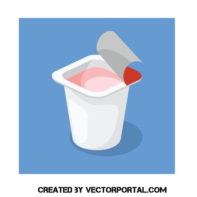 660x660 Yogurt In Plastic Cup Vector Clip Art Food And Drink Vectors