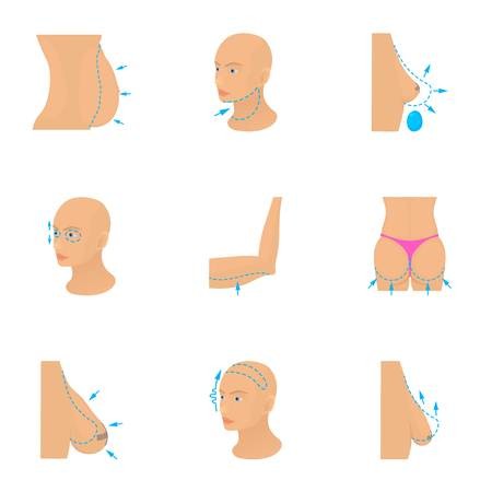 450x450 Plastic Surgery Icons Set Cartoon Set Of Plastic Surgery Vector