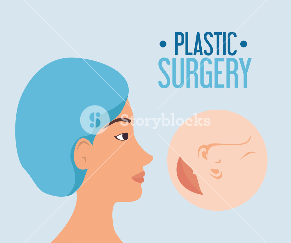1000x833 Woman Plastic Surgery Process Vector Illustration Design Royalty