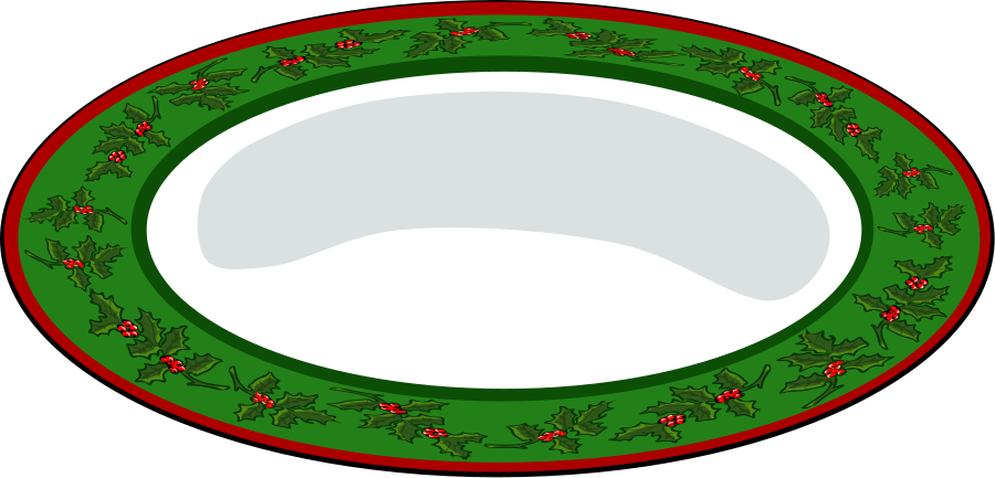 Holiday Plate Vector Clipart 900x433 Holiday Plate Vector Clipart