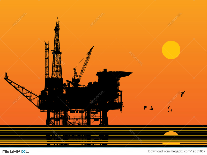 Oil Platform Vector Illustration 800x597 Oil Platform Vector Illustration
