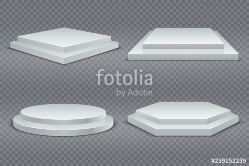 White Podiums Round And Square Empty Podium With Steps 500x334 White Podiums Round And Square Empty Podium With Steps