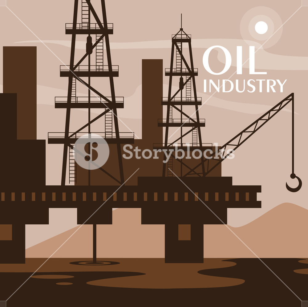 Oil Industry Scene With Marine Platform Vector Illustration Design 1000x999 Oil Industry Scene With Marine Platform Vector Illustration Design