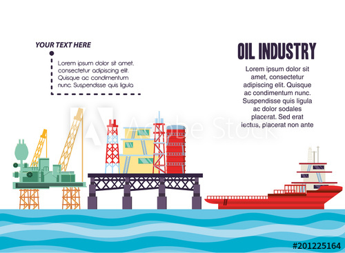 Oil Industry With Marine Platform Vector Illustration Design 500x367 Oil Industry With Marine Platform Vector Illustration Design